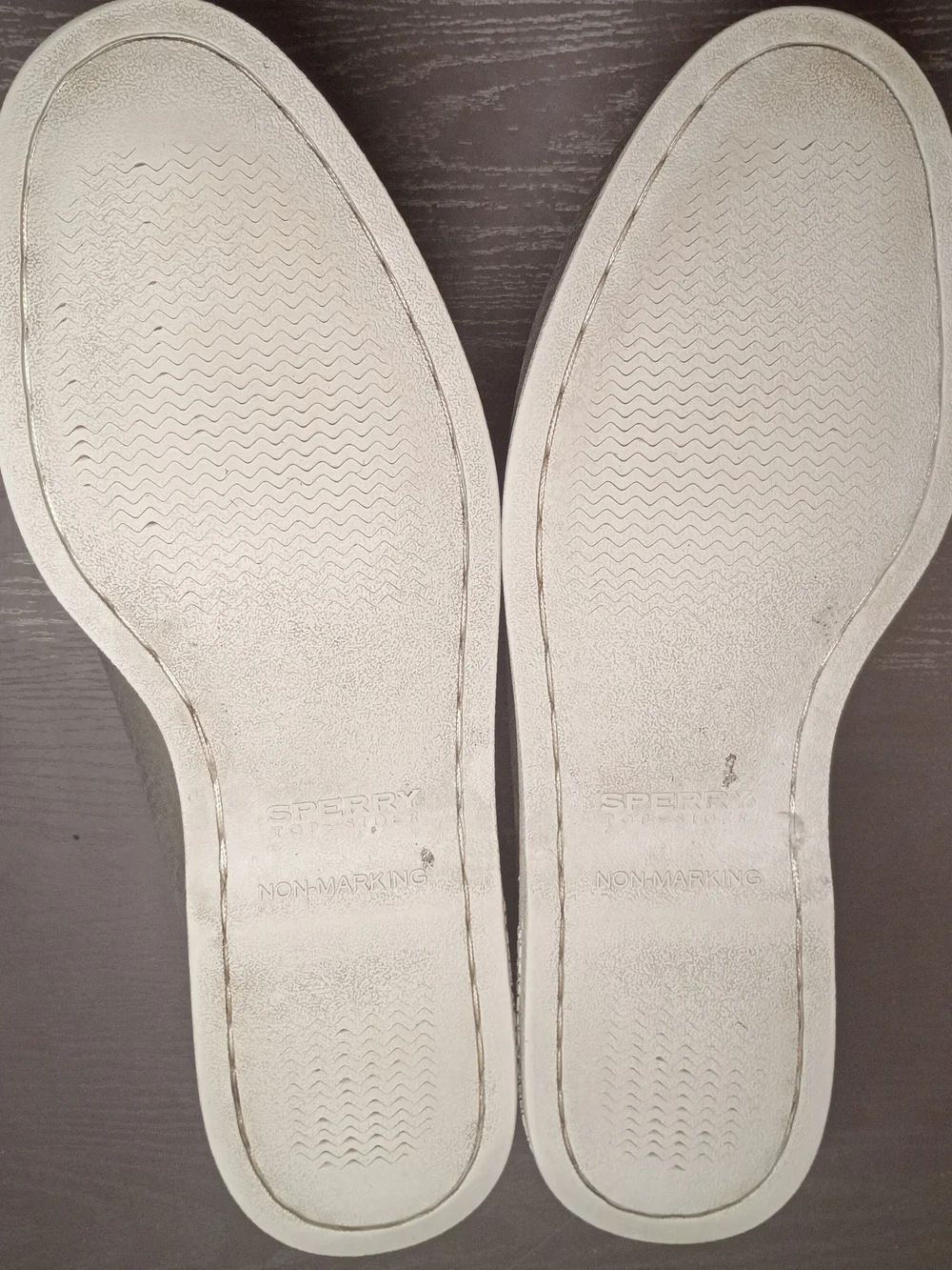 Sperry GOLD CUP Gray Leather Boat Shoes with Black Trim. Men's 10M Like NEW